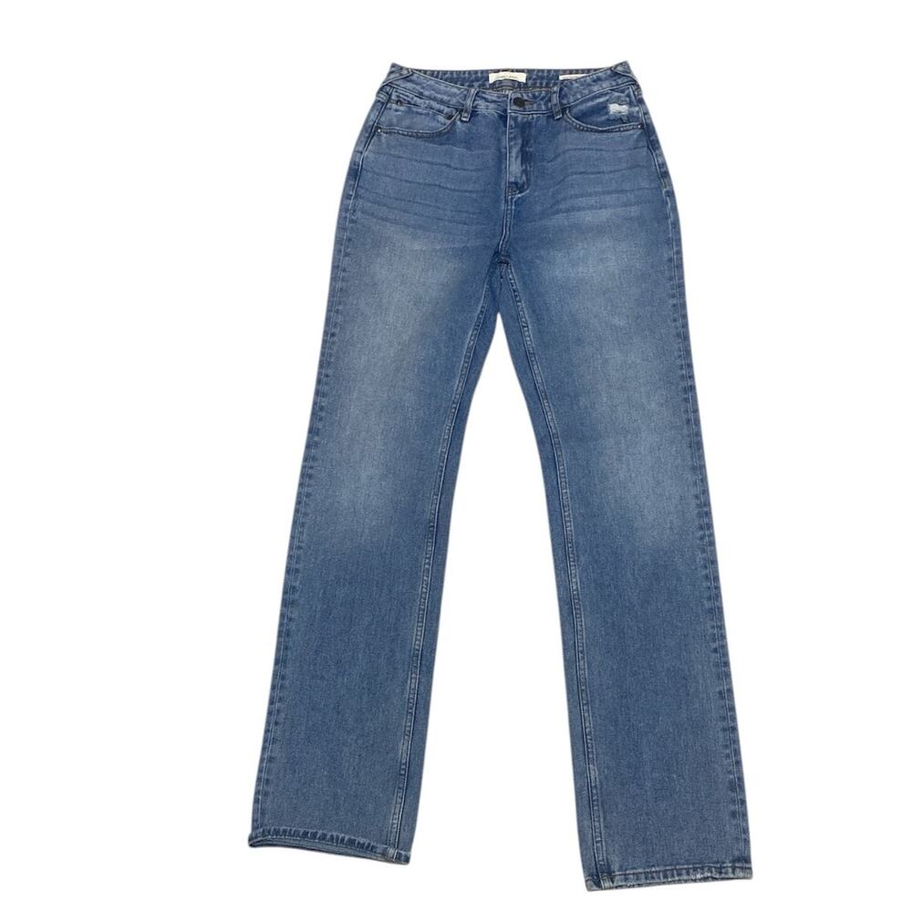 Cleo + Wolf Ultra High Rise Ankle Jeans 28W x 32L 100% Cotton Blue Denim
